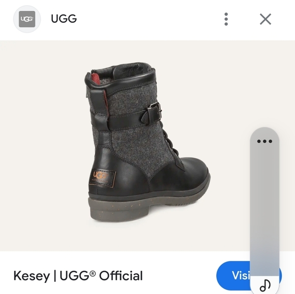UGG Women's Kesey Boot Black womens size 7 #1005264 - Picture 8 of 9